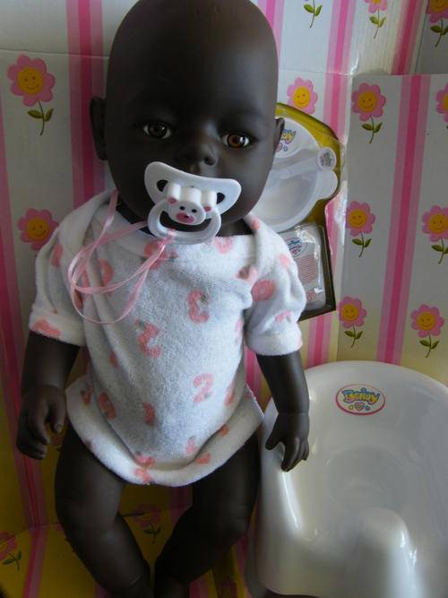 NEW BORN BABY - EATS, DRINKS, USE POTTY, SQUEAKS & CRY TEARS