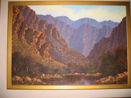 GERHARD WAGNER  OIL PAINTING  `SWARTBERG MOUNTAINS` (REDUCED PRICE)