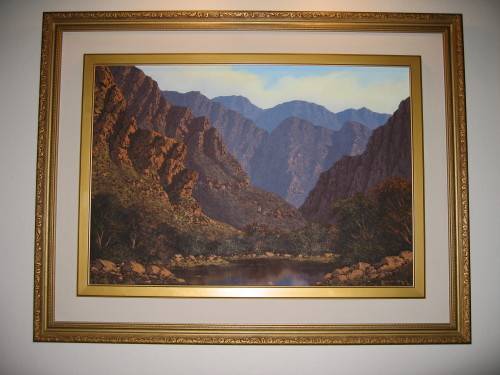 GERHARD WAGNER  OIL PAINTING  `SWARTBERG MOUNTAINS` (REDUCED PRICE)