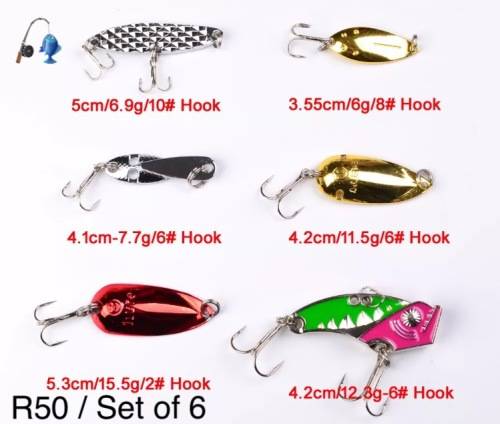 6 PCS SPINNER SET - ASST.