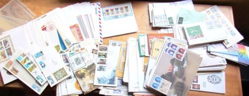 BOX WITH RSA & SWA FDC'S UNSORTED BOX - SEE PICS - 1 BID FOR ALL
