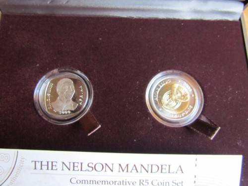 NELSON MANDELA Commemorative 2 X Coin Set SA Mint Issue ***R1 START***
