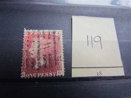 Penny Red - Plate No 119 - Early Victorian - High Value @ Low Start