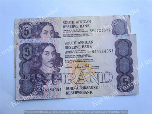 2 X DE KOCK 3rd ISSUE 1989 CONS. NO'S  (VF/EF) - 1 BID FOR ALL