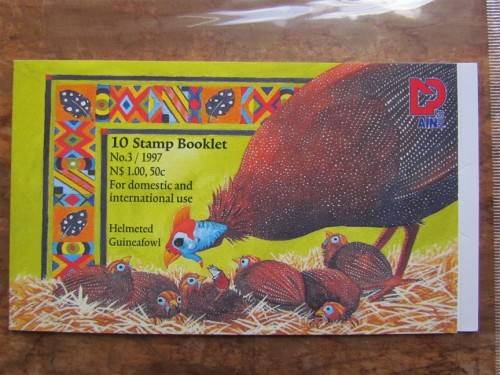 NAMIBIA - 1997 GUINEA FOWL BOOKLET - INCORRECT NAM POST LOGO