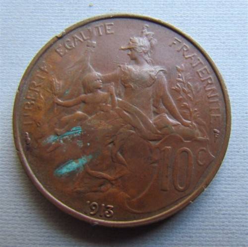 1913 FRANCE 10C - GREAT DATE - SEE COIN PIC **R1 START**