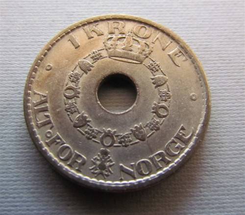 1925 NORWAY 1 KRONE  -  $30.00