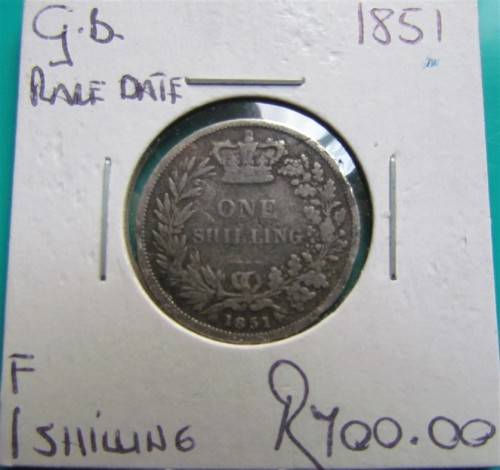 1851 GB Silver Shilling *$*RARE DATE*$*Cat.Value = R700.00 ##CRAZY R1 START##