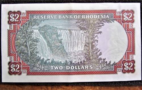 RHODESIA $2 *** BIRD WATERMARK - GOOD EF CONDITION NOTE