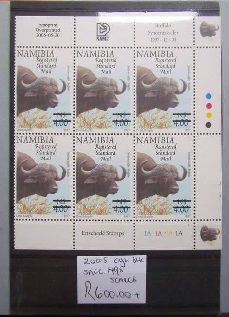 Namibia SACC 495 Cyl.Block "SCARCE" VFine Mint Overprint