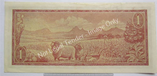 3rd 1975 ISSUE TW DE JONGH UNC R1 NOTE