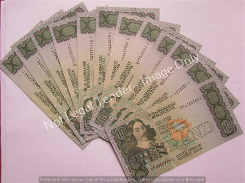 STALS UNC 1st ISSUE 1990 R10 NOTES - BID PER NOTE - 10 x NOTES **R1 START**