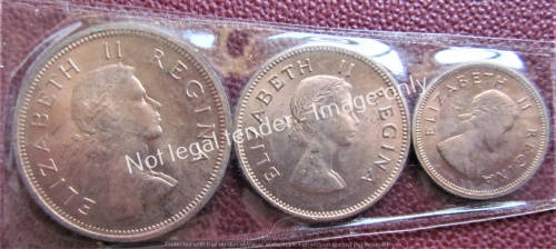 1960 PENNY + HALF PENNY + FARTHING SET IN UNC CONDITION = 1 BID