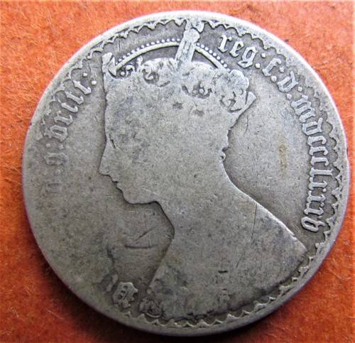 GB ENGLAND 1885 SILVER FLORIN - 1/10 OF 1 POUND @@@R1 START@@