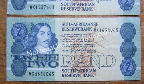 2 X G DE KOCK WX REPLACEMENT NOTES R2.00 UNC/AU/EF+BID PER NOTE+