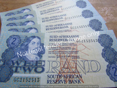 5 x DE KOCK CONSECUTIVE R2 NOTES (GC) UNC **BID PER NOTE**