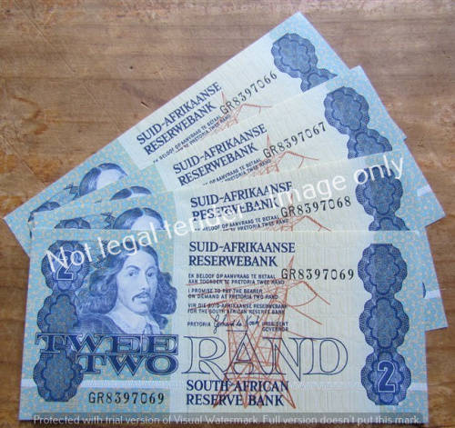 4 x DE KOCK CONSECUTIVE R2 NOTES (GR) UNC **BID PER NOTE**