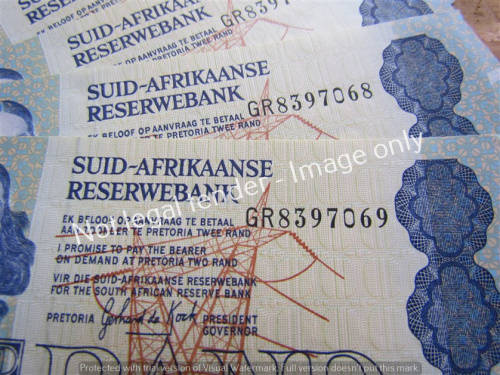 4 x DE KOCK CONSECUTIVE R2 NOTES (GR) UNC **BID PER NOTE**