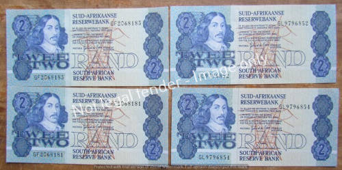 4 x DE KOCK R2 NOTES (G ASS.) UNC **BID PER NOTE**