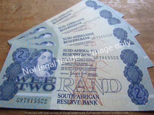 4 x DE KOCK CONSECUTIVE R2 NOTES (GR) UNC **BID PER NOTE**