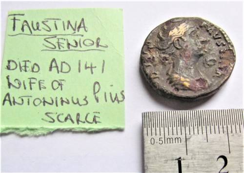 @R1 START@ Roman Coin Faustina Senior died AD141 **SCARCE**