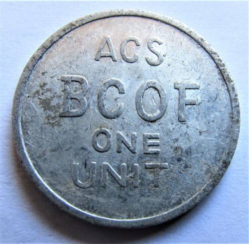 Australian Canteen Service British Commonwealth Occupying Force Token