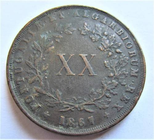 1867 Portugal XX Reis **SCARCE**