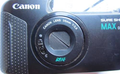 Canon Film Camera - Sure Shot Max - Can't say if working - looks like film still in camera