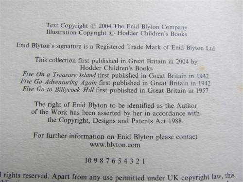ENID BLYTON - THE FAMOUS FIVE ADVENTURE COLLECTION - HARDCOVER