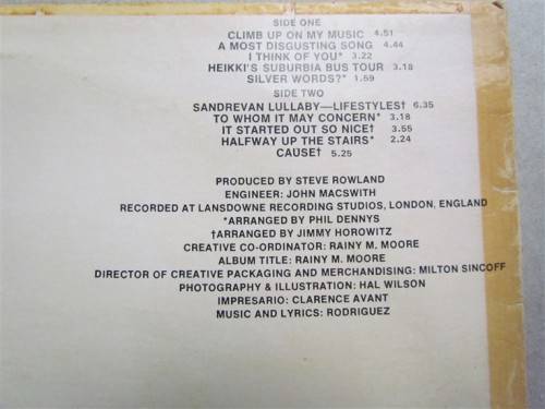 RODRIGUEZ - COMING FROM REALITY  - VINTAGE LP **SCARCE** 1972