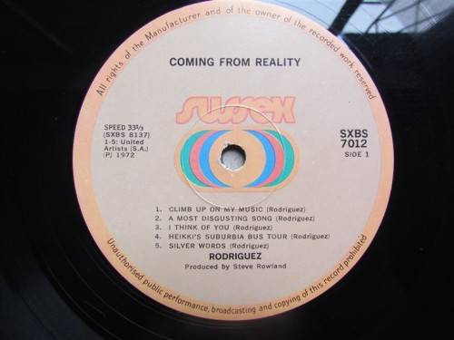 RODRIGUEZ - COMING FROM REALITY  - VINTAGE LP **SCARCE** 1972