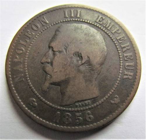 France 1856 Napoleon Dix Centimes