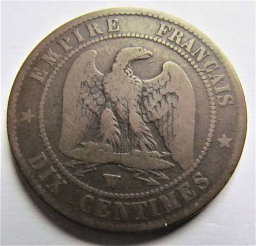 France 1856 Napoleon Dix Centimes