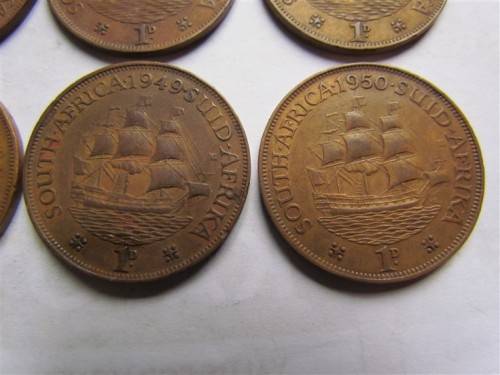 1939 to 1950 Union Penny Lot in Album page - 1 bid for all
