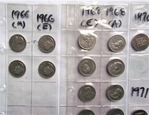 1966 - 1988 50c collection in album pages - 1 bid for all @@LOW START@@
