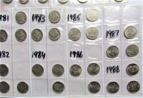 1966 - 1988 50c collection in album pages - 1 bid for all @@LOW START@@