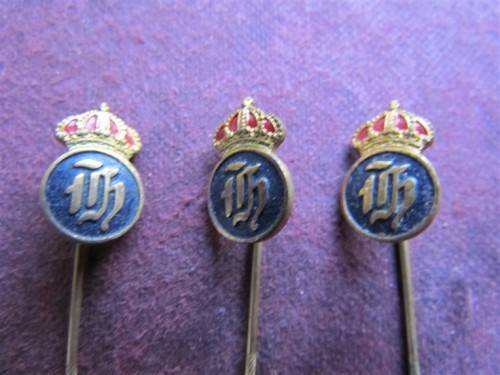 3 x vintage enamelled  Pins - 1 bid for all