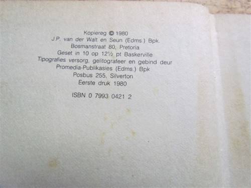 More Lag die Lewe -Nicky Van Schalkwyk - Eerste Afrikaanse Uitgawe & Druk1980