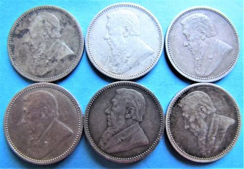 6 x 1892 to 1897 6d Sixpence Set **SILVER** 1 bid for all