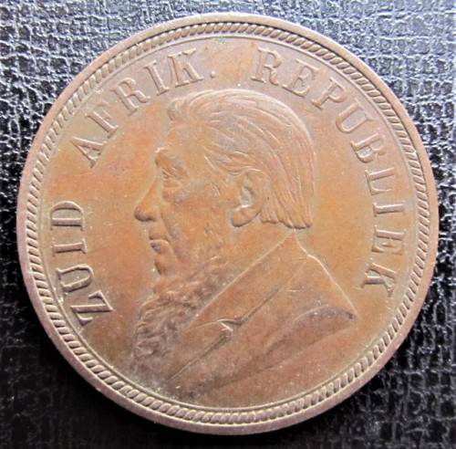@@R1 START@@ ZAR 1898 Penny 1d with Great Details - see pics