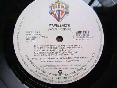 Van Morrison - Wavelength - Vintage Vinyl LP Record