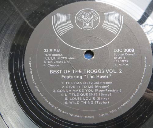 The Best of The Troggs Vol.2  - Vintage Vinyl LP