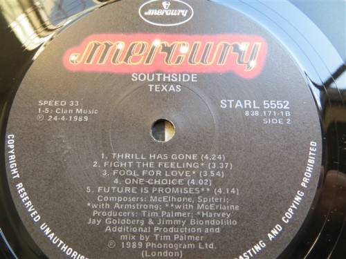 Texas  Southside Vintage Vinyl LP record