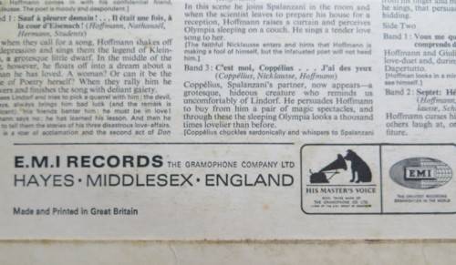 The Tales of Hoffman Offenbach - Vintage LP Vinyl Album