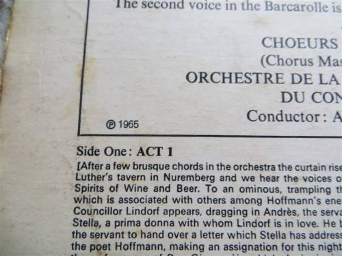 The Tales of Hoffman Offenbach - Vintage LP Vinyl Album