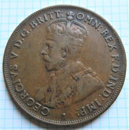 1921 Australia Penny 1d Coin