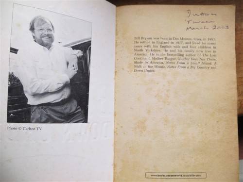 3 X BILL BRYSON BOOKS - Thunderbolt Kid + Down Under + Small Island- All 3 for 1 Bid