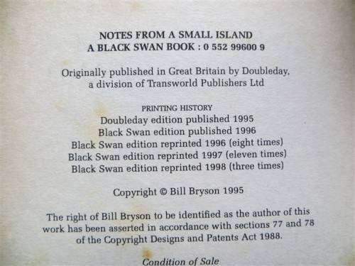 3 X BILL BRYSON BOOKS - Thunderbolt Kid + Down Under + Small Island- All 3 for 1 Bid