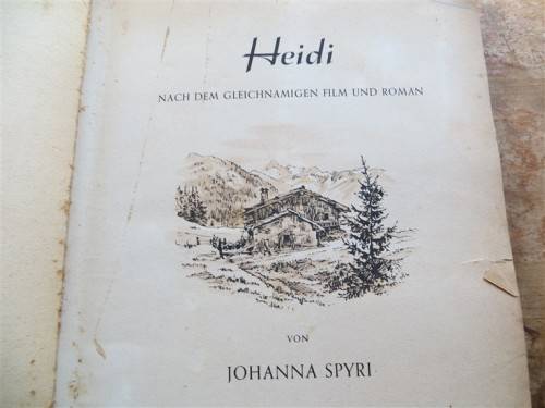 Vintage 1950 Heidi Book/Album-Johanna Spyri,Nach dem gleichnamigen  73/80 Cards
