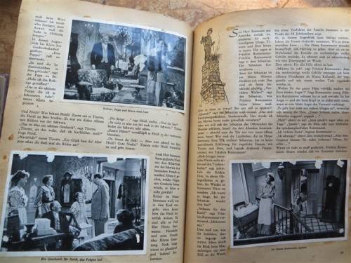 Vintage 1950 Heidi Book/Album-Johanna Spyri,Nach dem gleichnamigen  73/80 Cards
